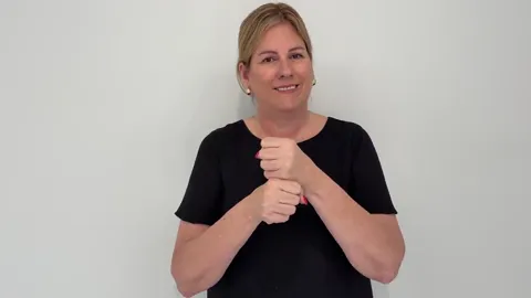 The Auslan fingerspelling handshape for the letter G