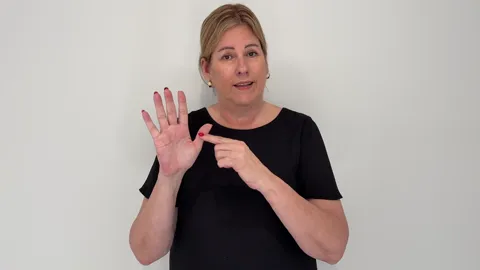 The Auslan fingerspelling handshape for the letter J