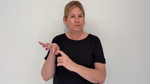 The Auslan fingerspelling handshape for the letter Q